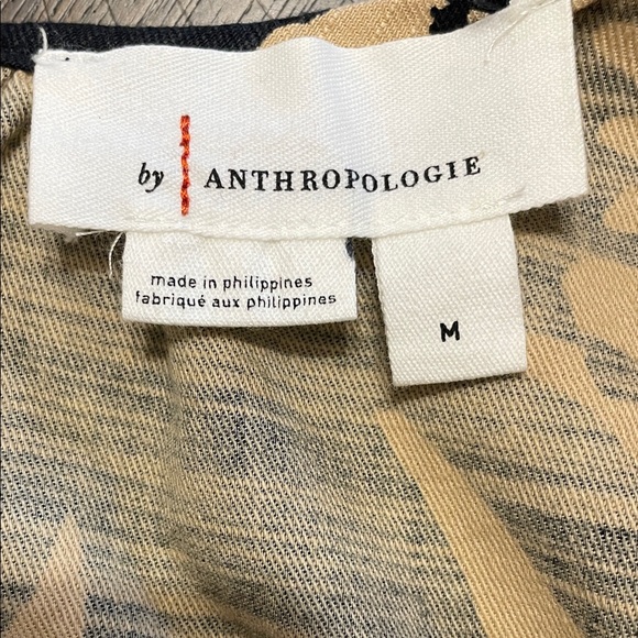 Anthropologie Floral Jumpsuit Black Tan Wide Leg Romper Size M - Picture 7 of 12